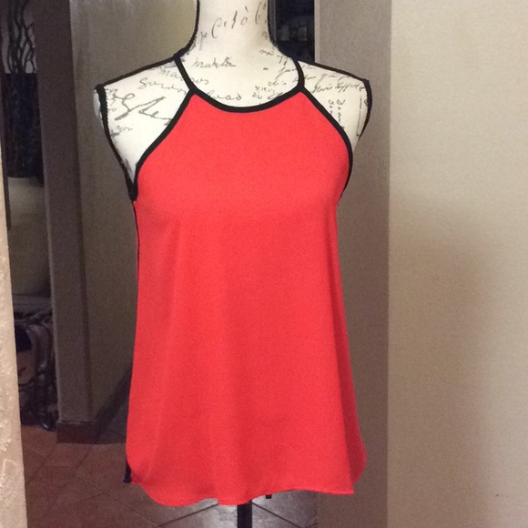 Orange polyester top - Picture 2 of 4